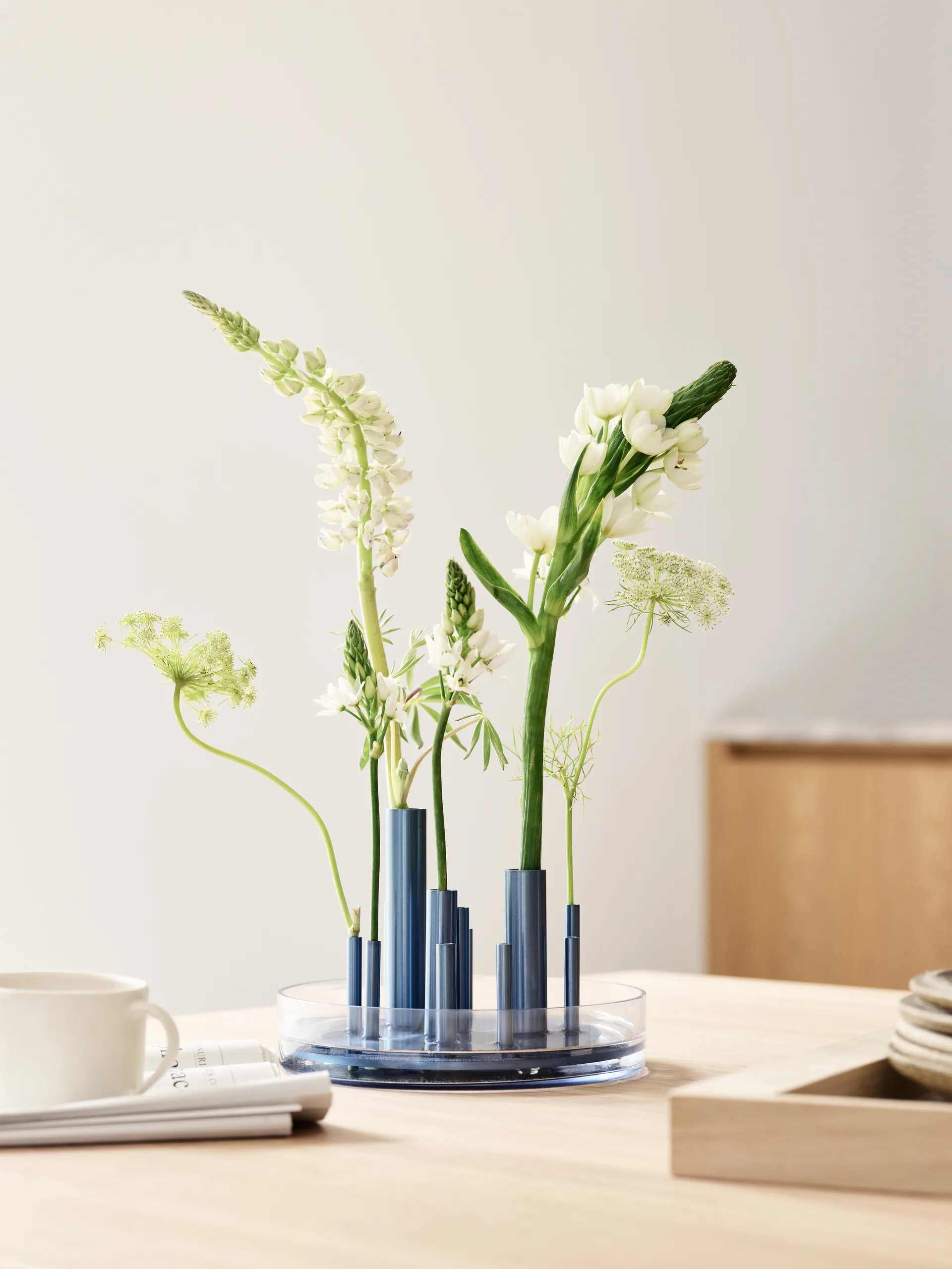 Vaso Ikeru low, Dusk blue Fritz Hansen