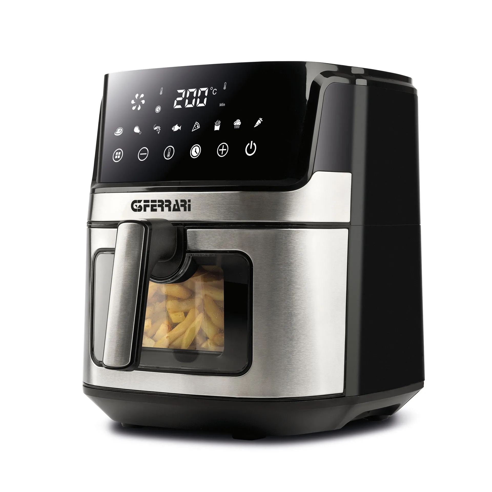 Friggitrice ad aria Friggisano visual 6,5 l, Argento-nero G3 Ferrari
