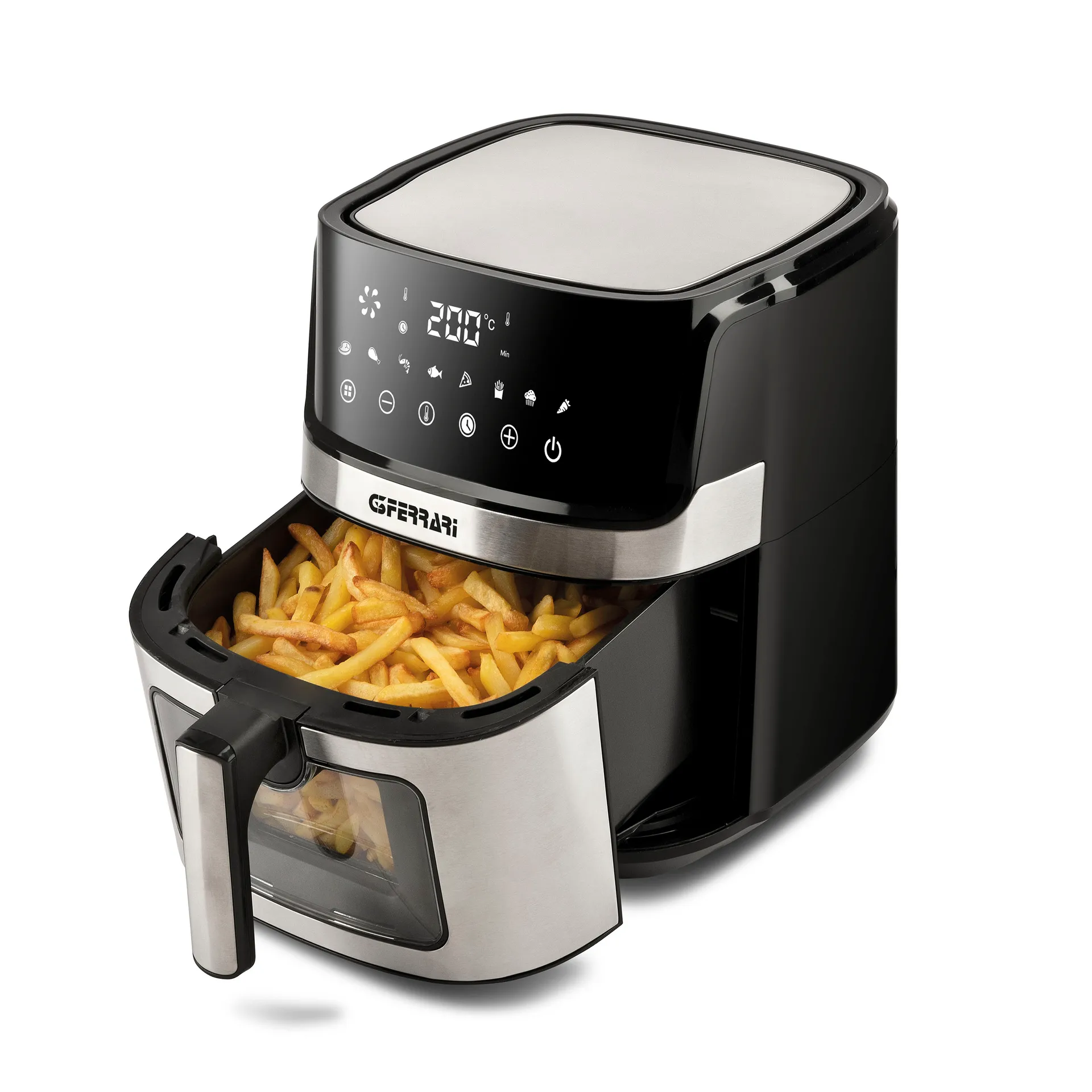 Friggitrice ad aria Friggisano visual 6,5 l, Argento-nero G3 Ferrari