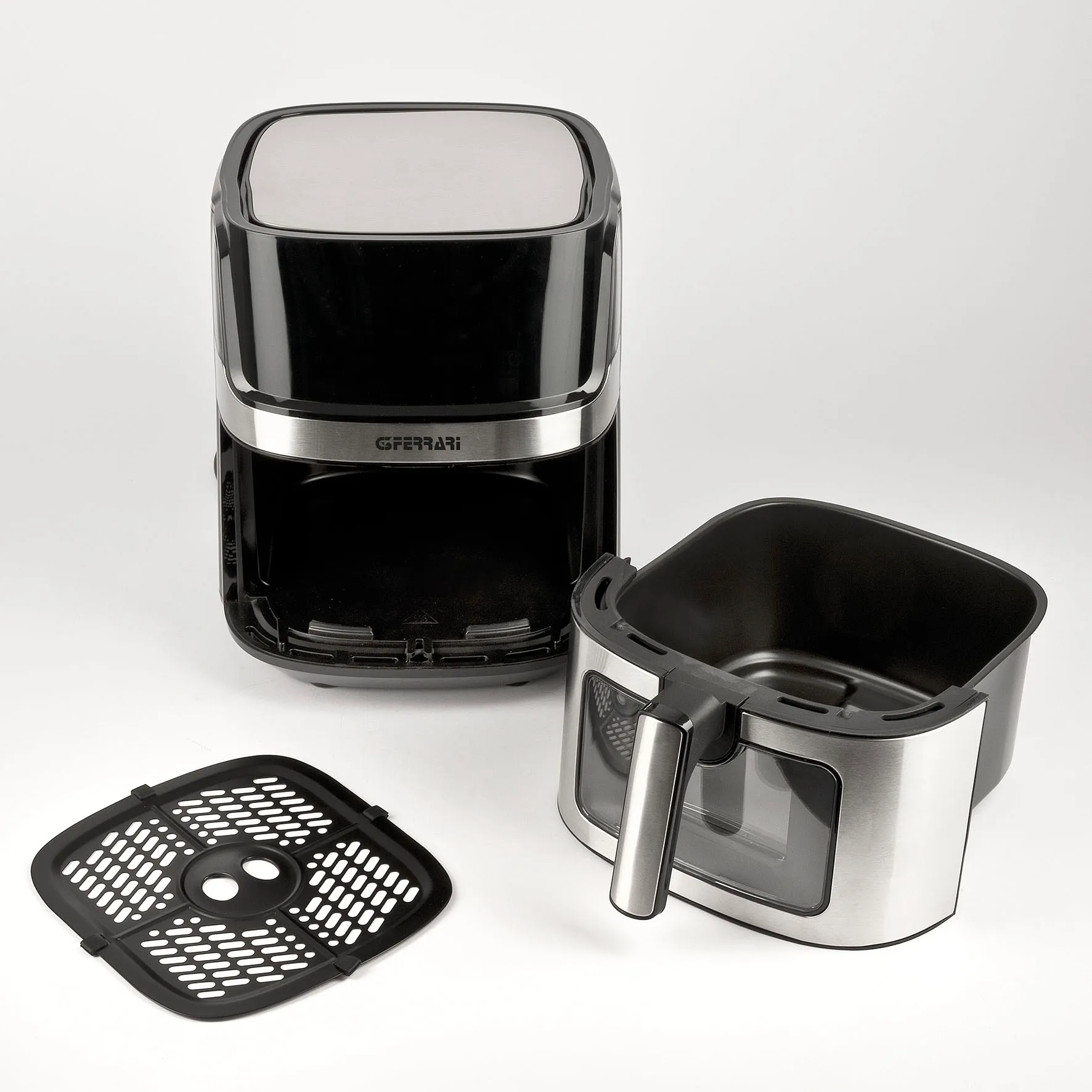 Friggitrice ad aria Friggisano visual 6,5 l, Argento-nero G3 Ferrari