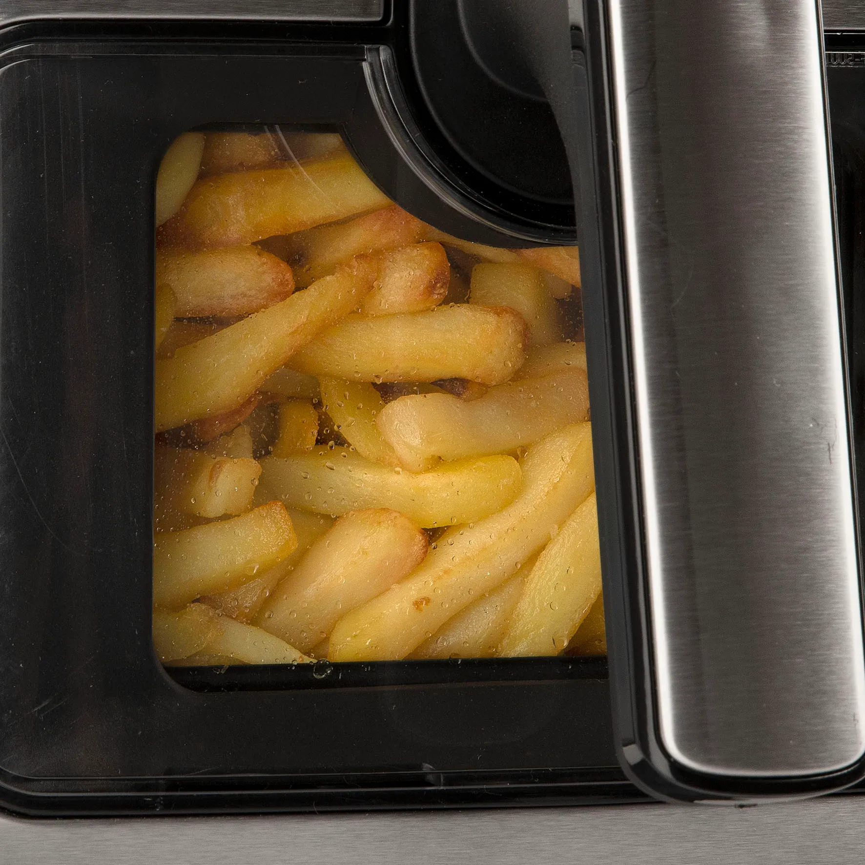 Friggitrice ad aria Friggisano visual 6,5 l, Argento-nero G3 Ferrari