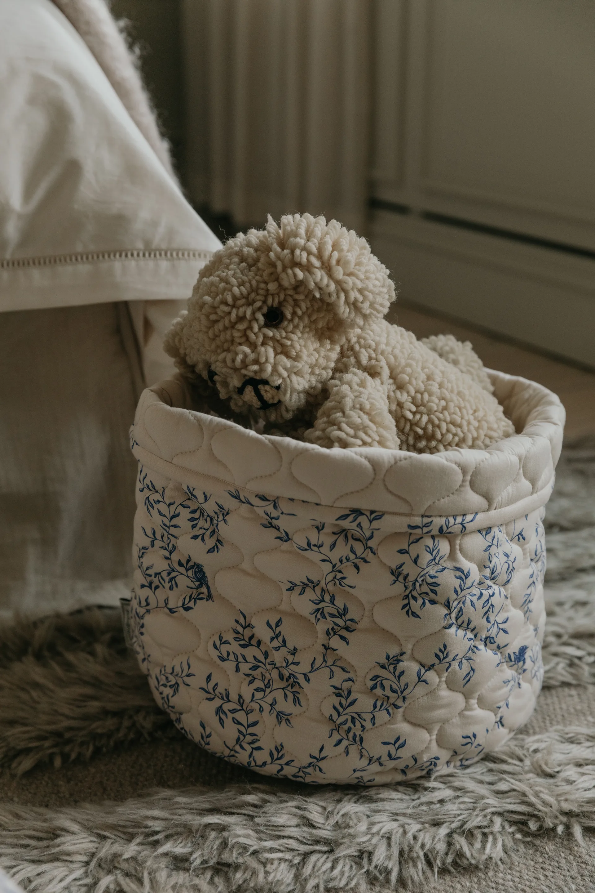 Cesta trapuntata Jardim Satin 2 pezzi, 20xØ20 cm + 30xØ30 cm Garbo&Friends