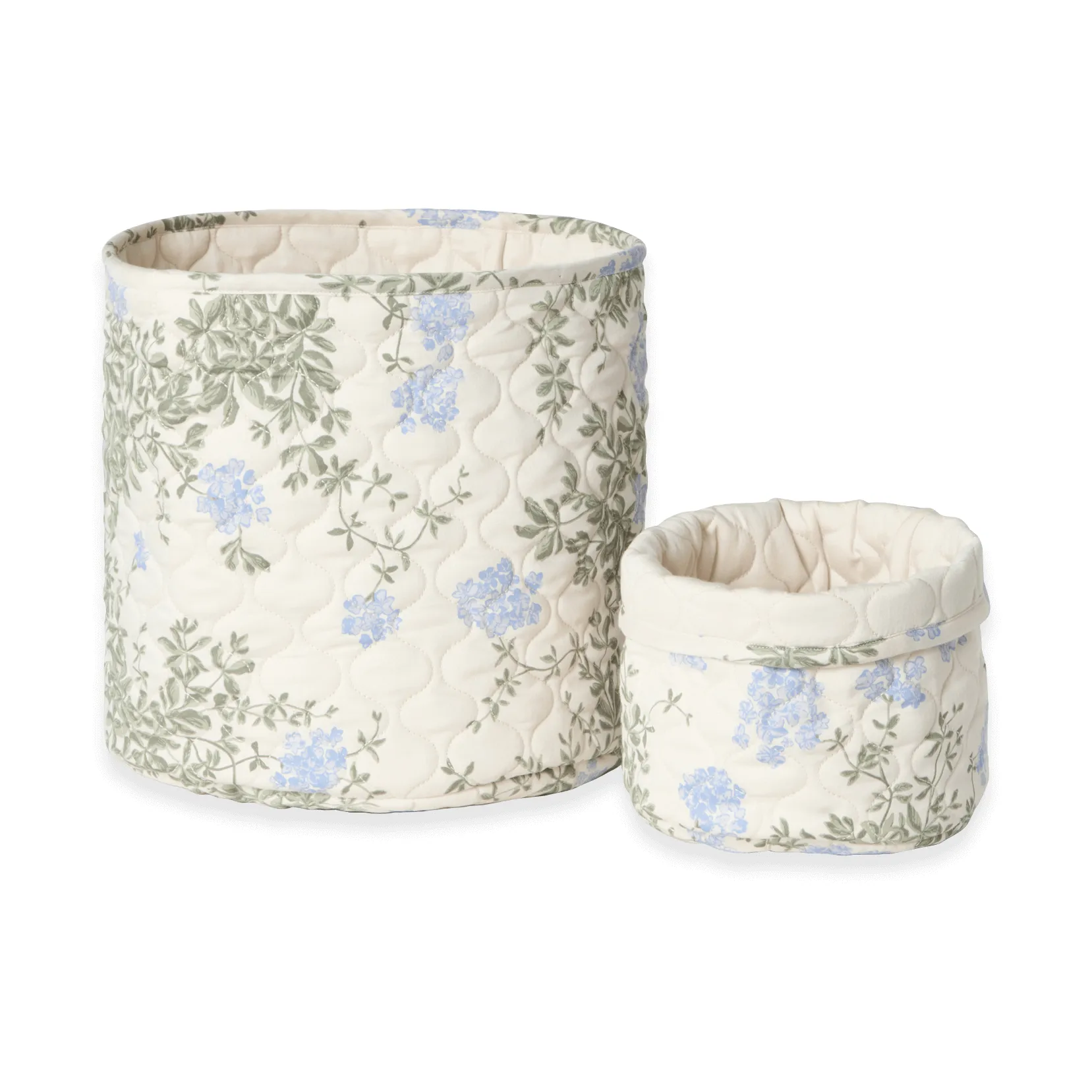 Cesta trapuntata Plumbago Satin 2 pezzi, 20xØ20 cm + 30xØ30 cm Garbo&Friends