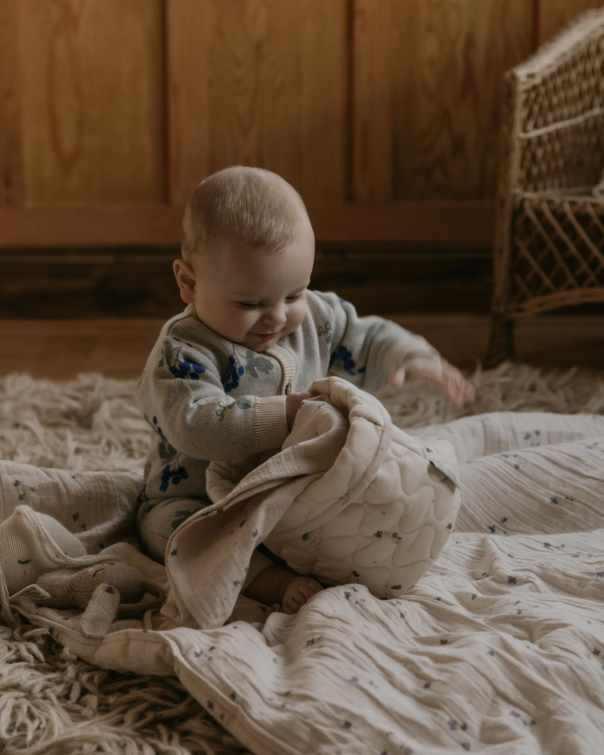 Cesta trapuntata Viola Satin 2 pezzi, 20xØ20 cm + 30xØ30 cm Garbo&Friends