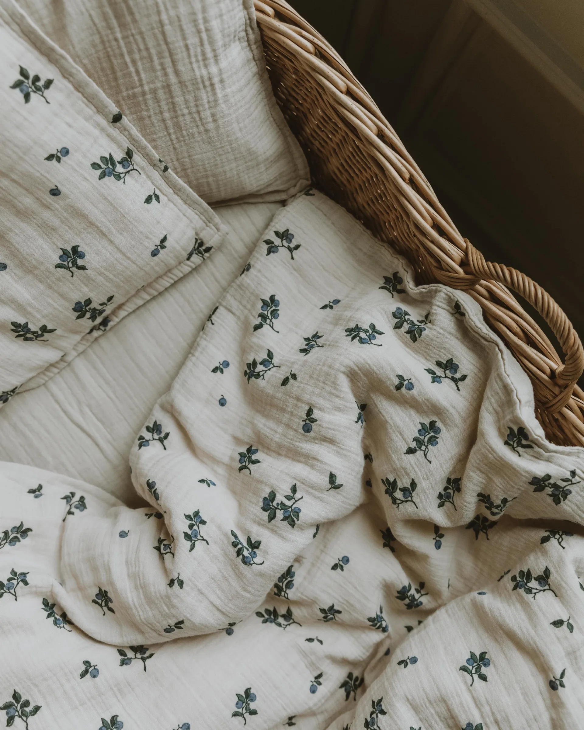 Completo letto Blueberry Muslin baby, 70x100 cm/40x45 cm Garbo&Friends