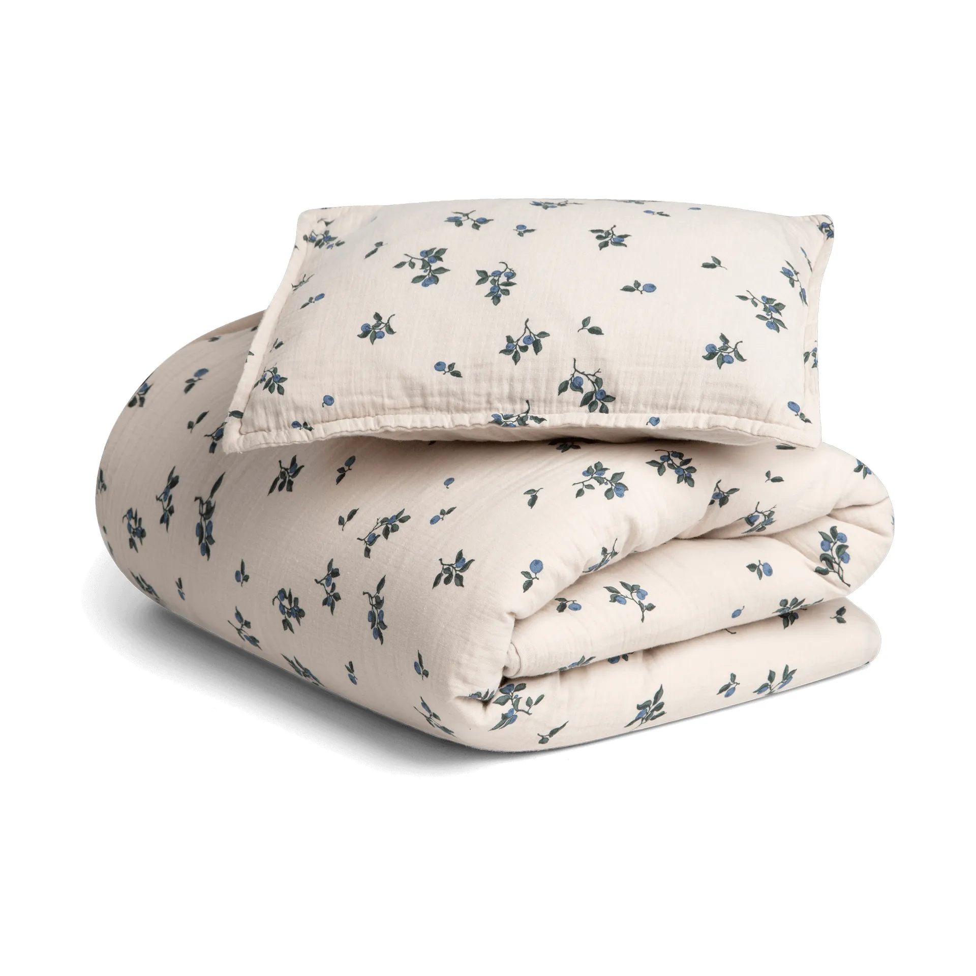 Completo letto Blueberry Muslin baby, 70x80 cm/28x35 cm Garbo&Friends