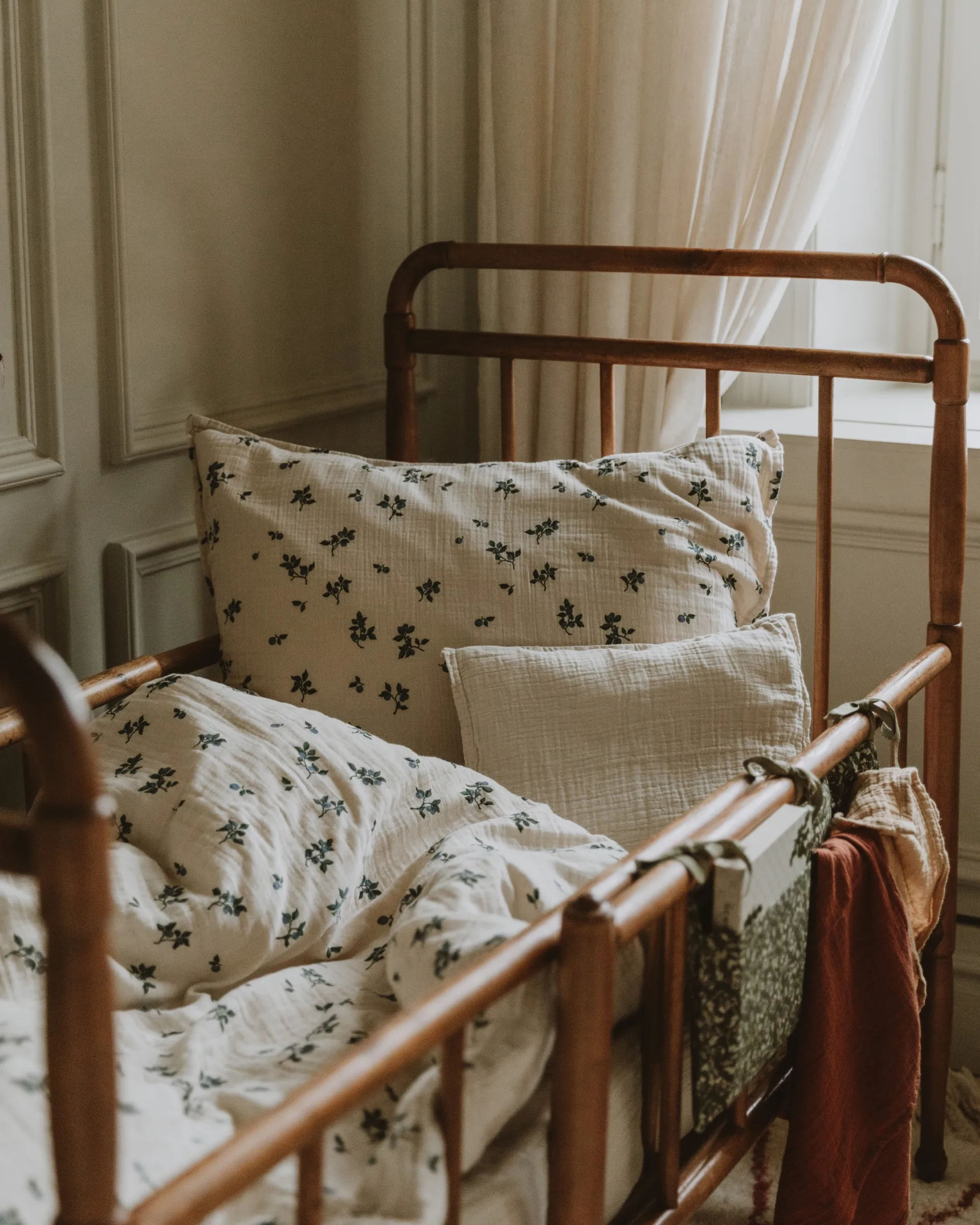 Completo letto Blueberry Muslin junior, 100x140 cm/40x45 cm Garbo&Friends