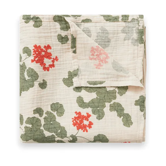 Coperta per neonati Pelargonium Muslin, 110x110 cm Garbo&Friends