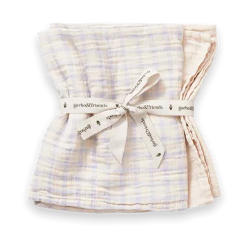 Coperta piccola Gingham Sky Blue set da 2 pezzi - 60x60 cm - Garbo&Friends