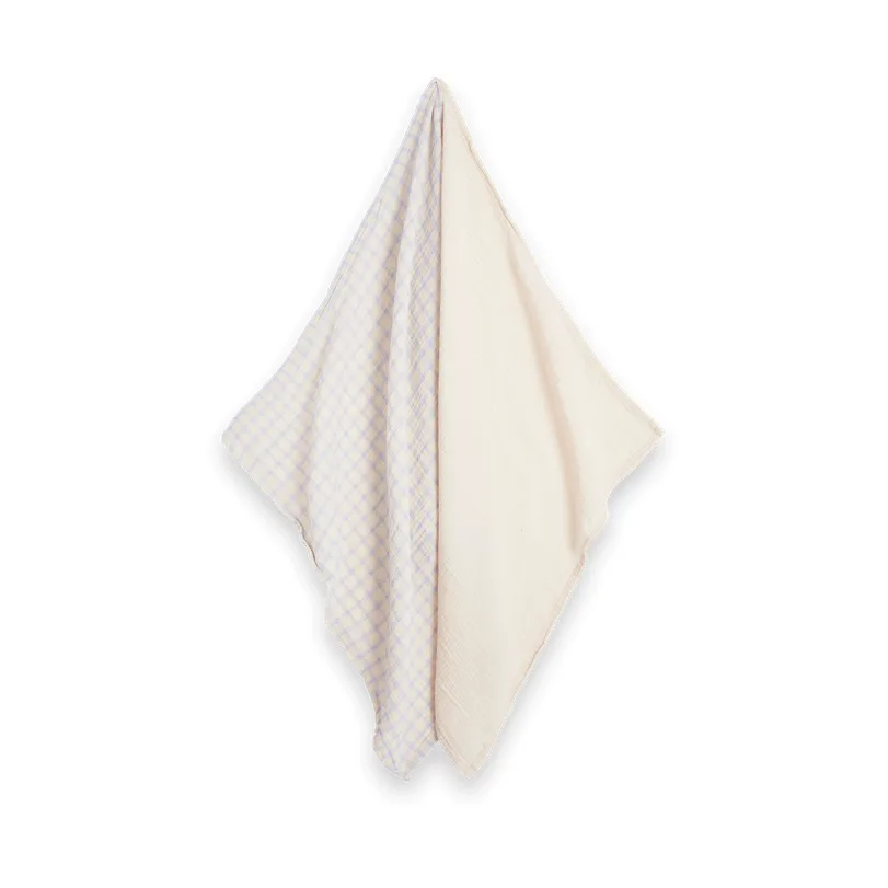 Coperta piccola Gingham Sky Blue set da 2 pezzi, 60x60 cm Garbo&Friends