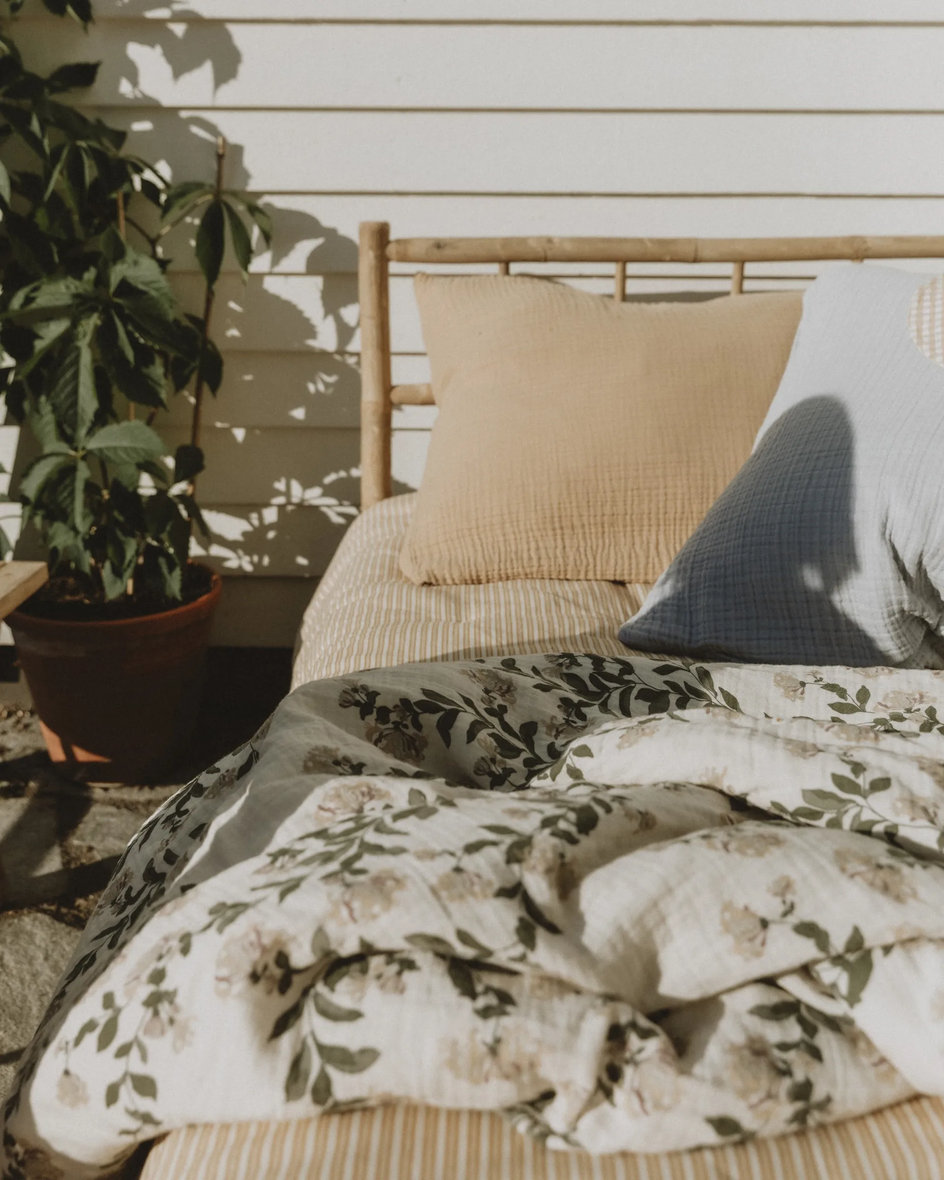 Coperta trapuntata Honeysuckle Muslin, 100x140 cm Garbo&Friends