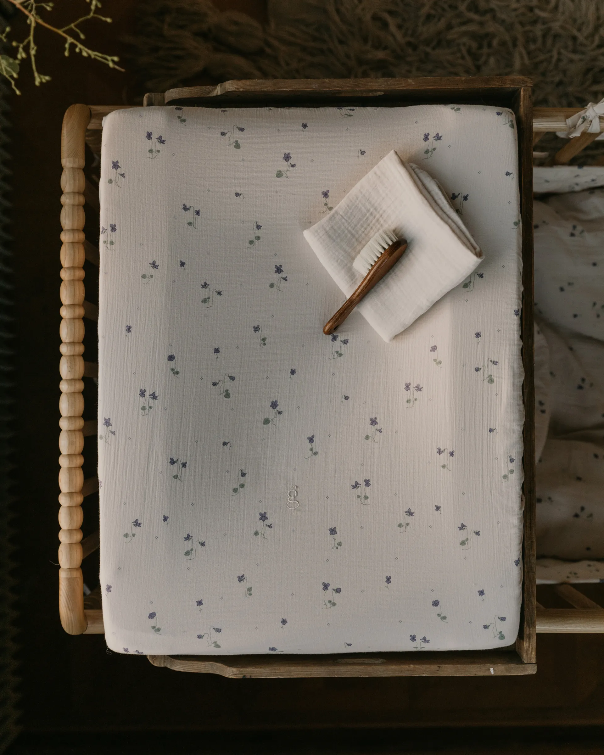Copertura per fasciatoio Viola Muslin, 50x70x15 cm Garbo&Friends