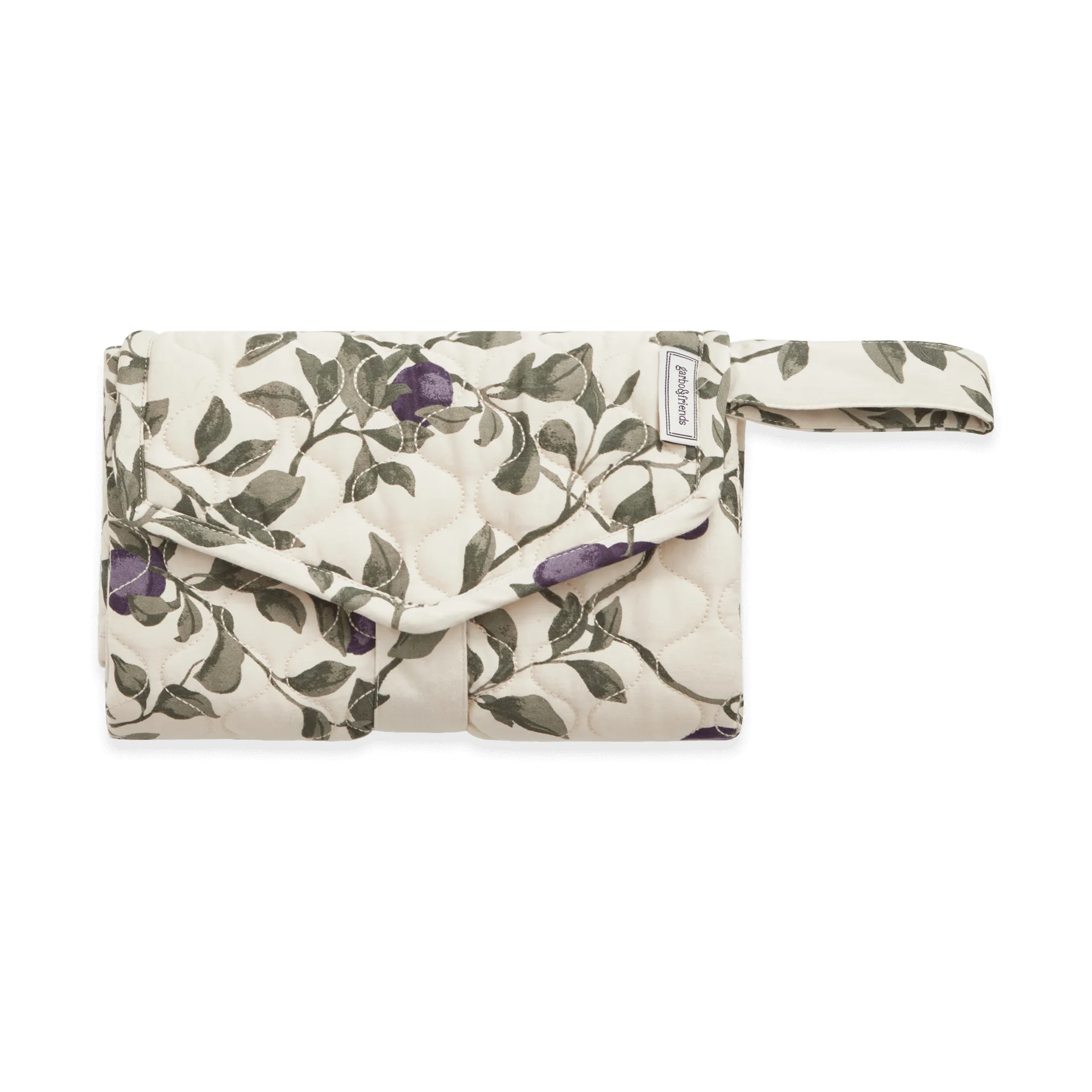 Fasciatoio portatile trapuntato in raso Plum , 46x80 cm Garbo&Friends