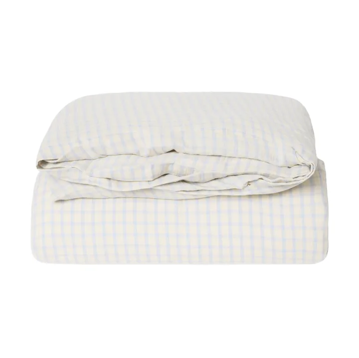 Gingham Sky Blue Muslin copripiumino - 140x200 cm - Garbo&Friends