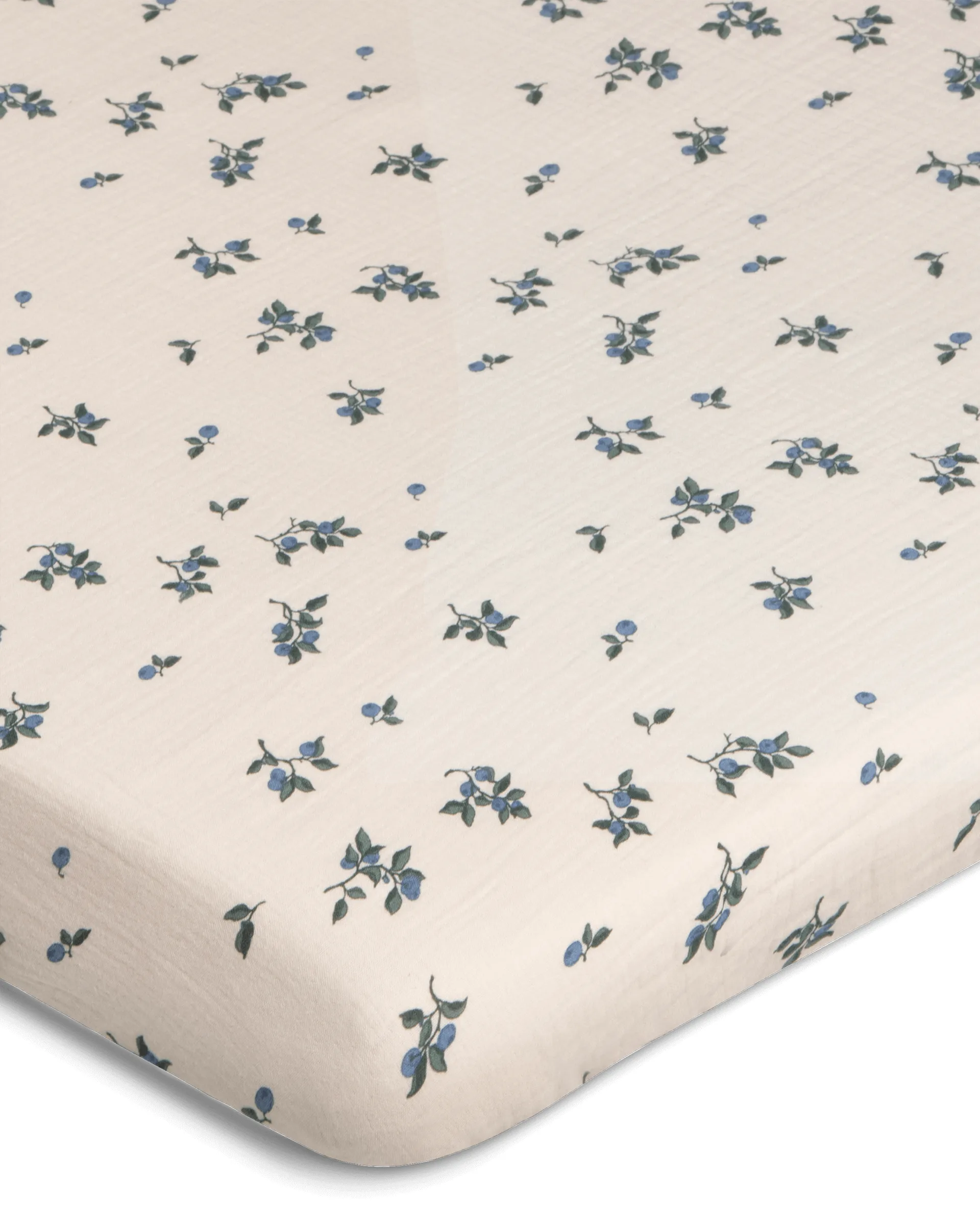 Lenzuolo con angoli Blueberry Muslin, 70x140x20 cm Garbo&Friends