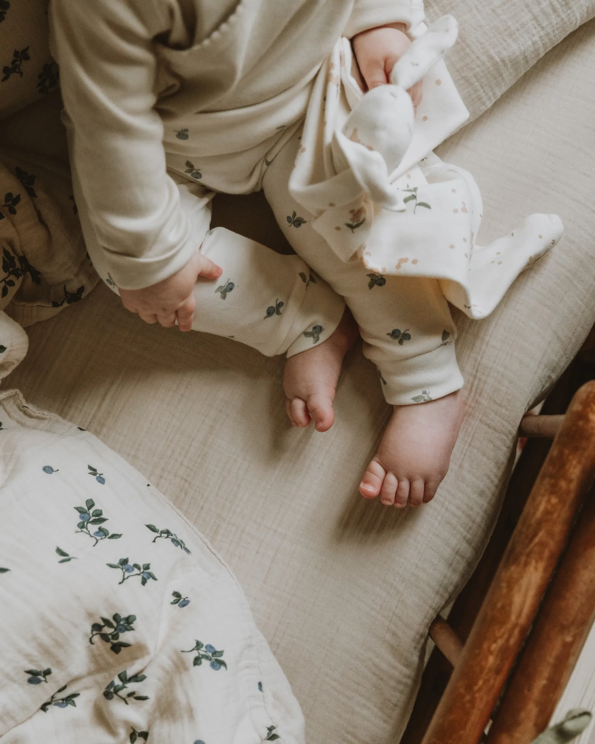 Lenzuolo con angoli Eggshell Muslin, 60x120x20 cm Garbo&Friends