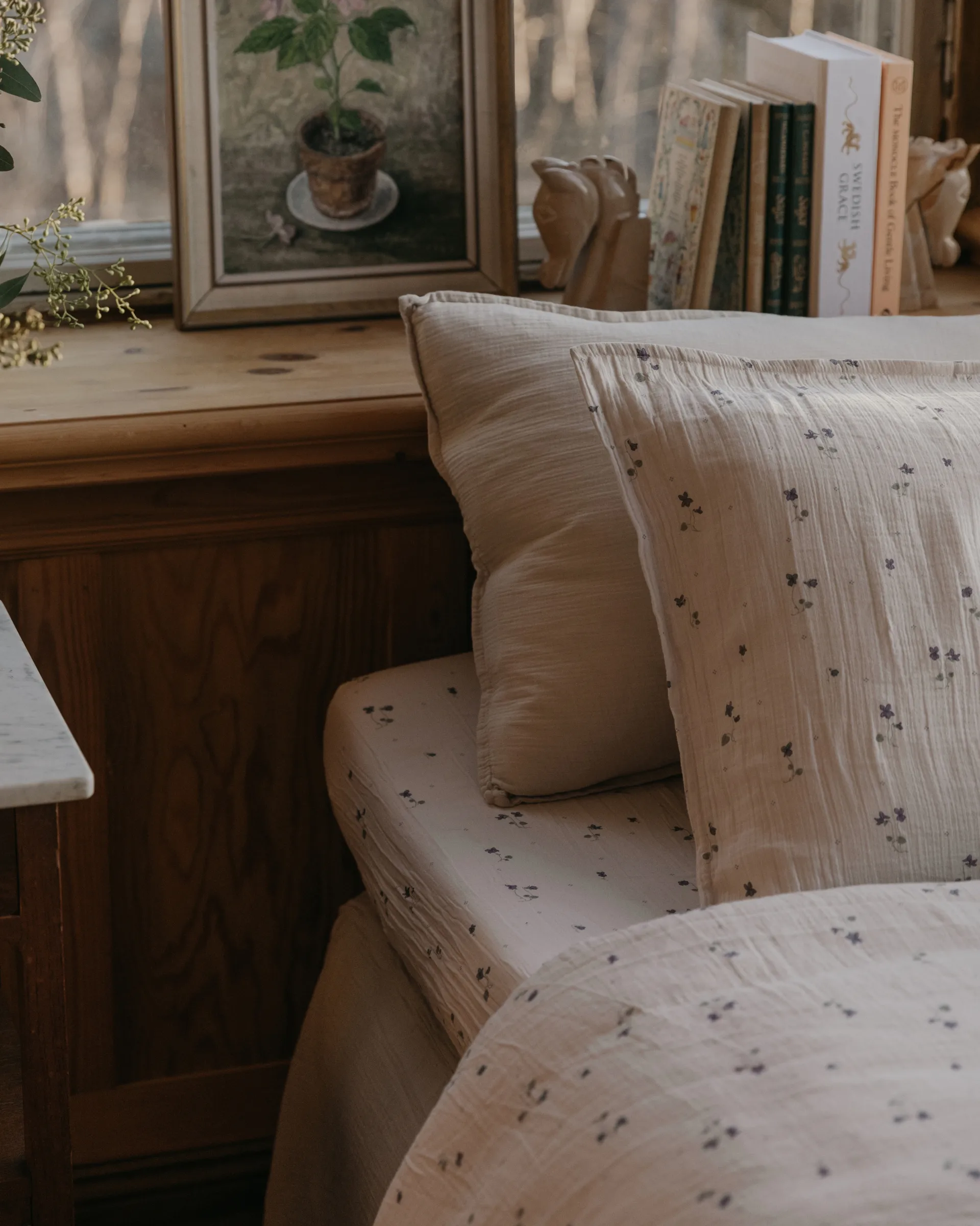 Lenzuolo con angoli Viola Muslin , 140x200x30 cm Garbo&Friends