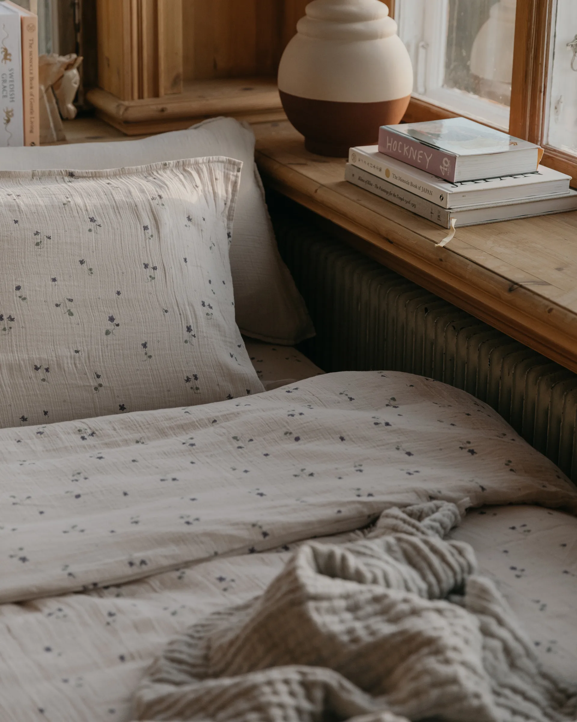 Set da letto Viola Muslin, 150x210 cm/50x60 cm Garbo&Friends