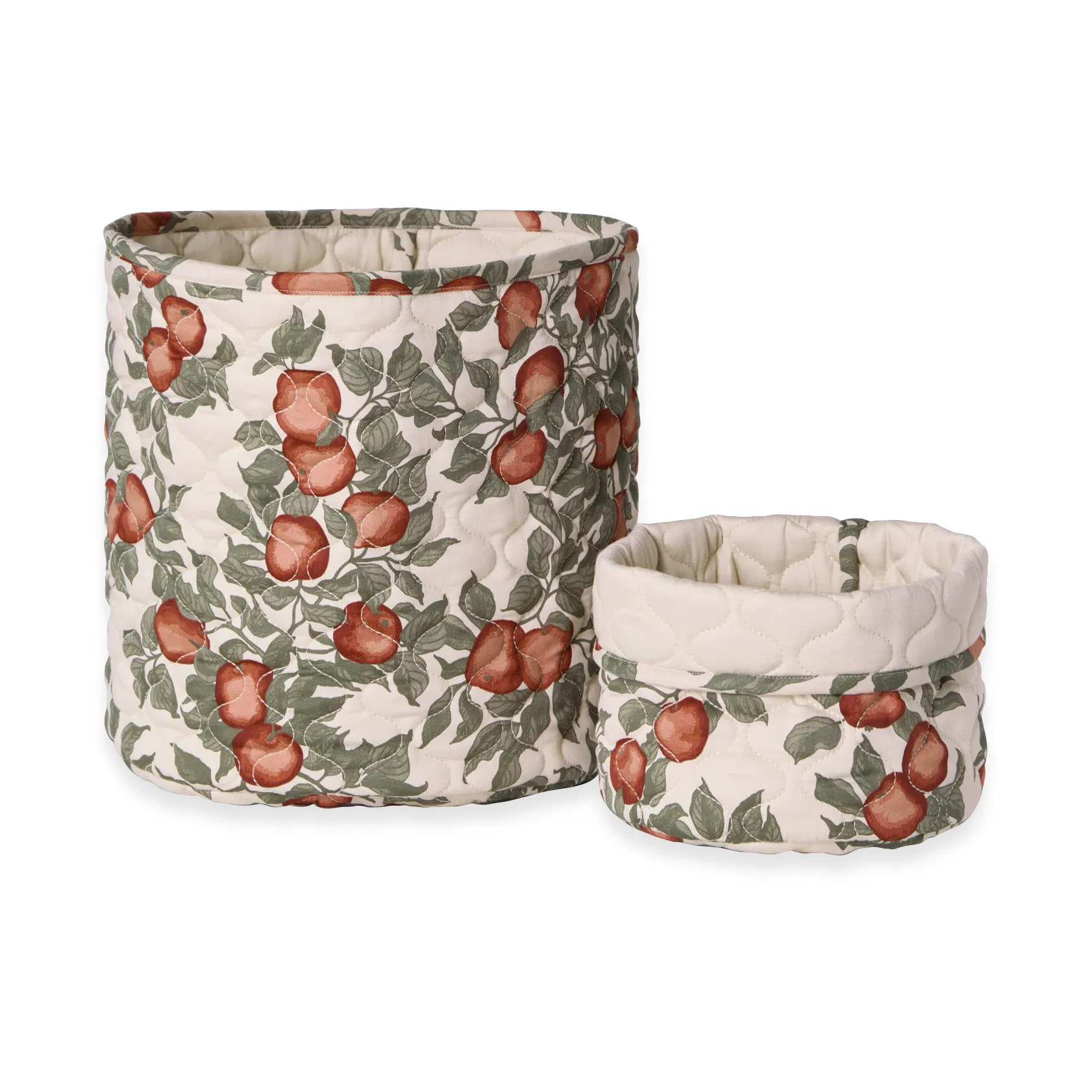 Set di ceste trapuntate in raso Pomme, 2 pezzi, 20xØ20 cm + 30xØ30 cm Garbo&Friends