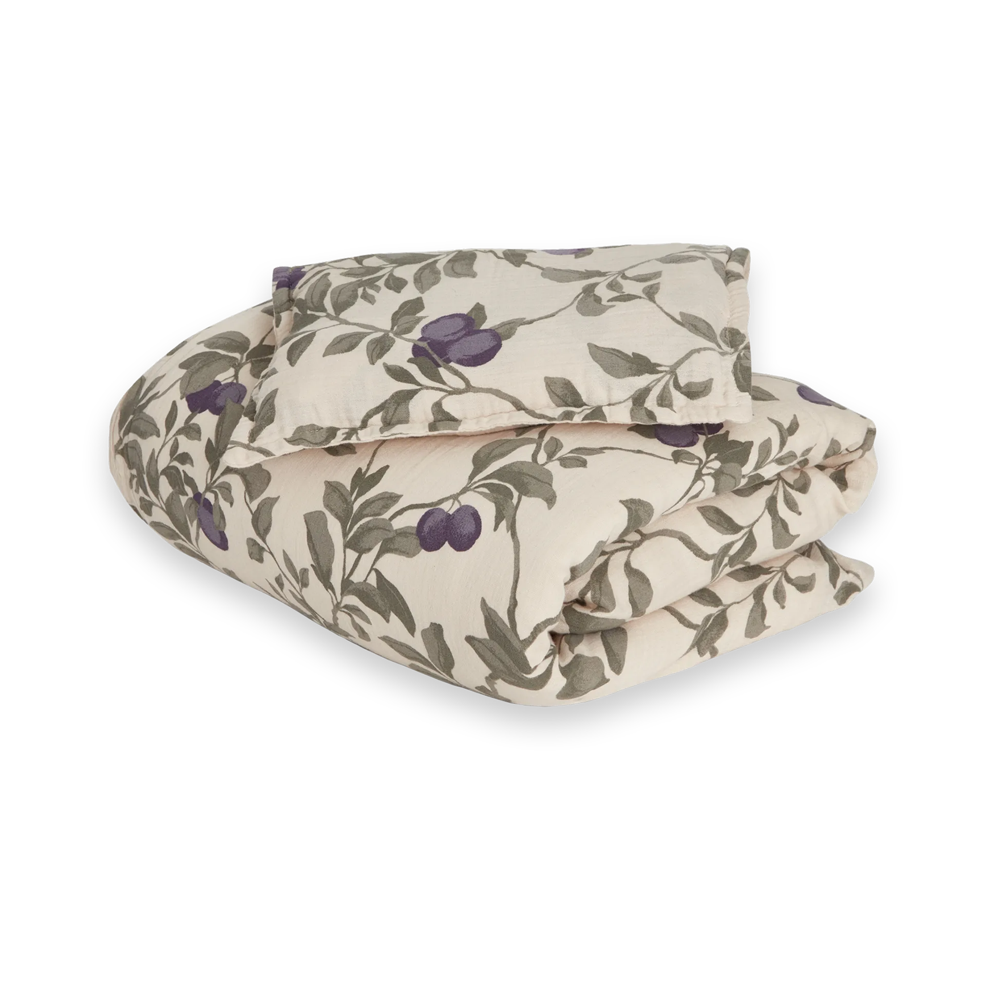 Set lenzuola per neonato in mussola Plum, 70x80 cm/28x35 cm Garbo&Friends