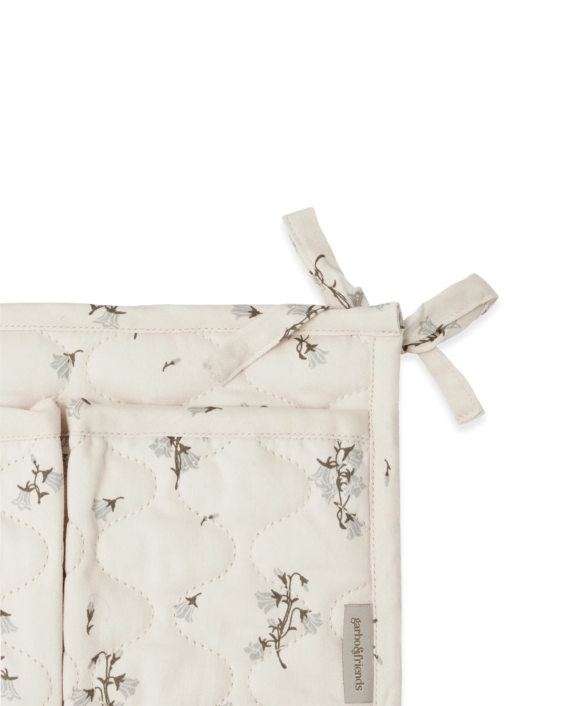 Tasca da letto trapuntata in raso Bluebell, 18x43 cm Garbo&Friends