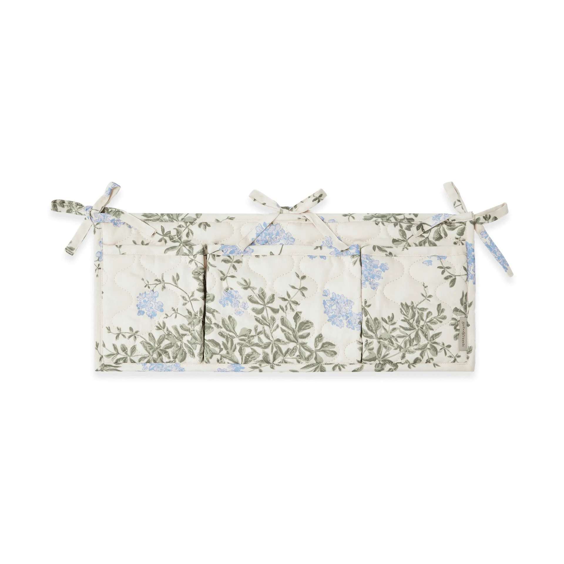 Tasca da letto trapuntata in raso Plumbago, 43x18cm Garbo&Friends