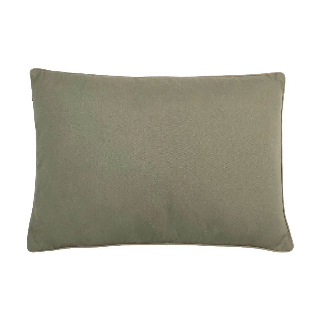 Cuscino Garden Glory, Eucalyptus verde con bordo beige 50x70 cm Garden Glory