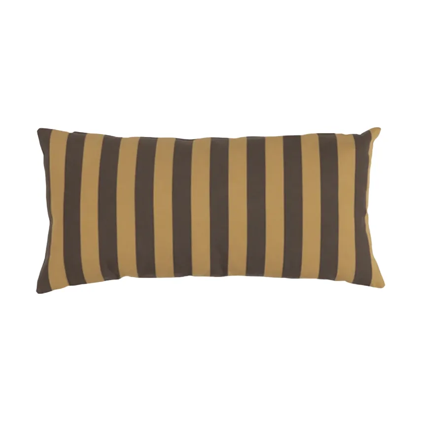 Garden Glory cuscino a righe, Giallo zafferano-marrone, 25x50 cm Garden Glory