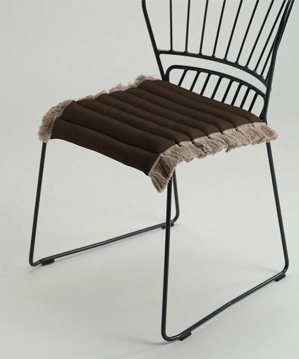 Garden Glory cuscino con frange, Beige, frangia beige, 38x40 cm Garden Glory