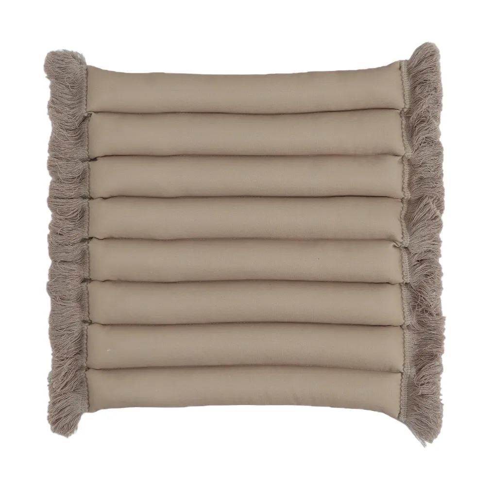 Garden Glory cuscino con frange, Beige, frangia beige, 38x40 cm Garden Glory