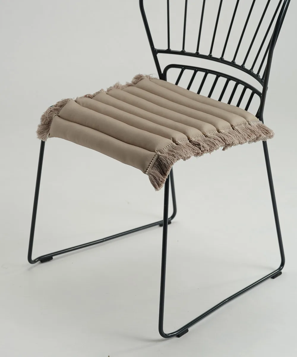 Garden Glory cuscino con frange, Beige, frangia beige, 38x40 cm Garden Glory