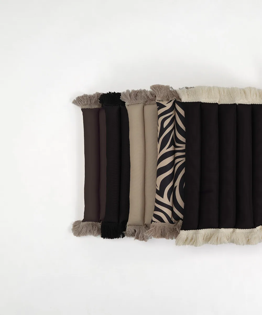 Garden Glory cuscino con frange, Marrone, frangia marrone, 38x120 cm Garden Glory