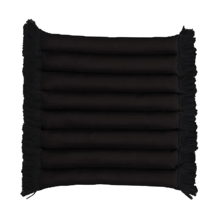 Garden Glory cuscino con frange - Nero, frangia nera, 38x40 cm - Garden Glory