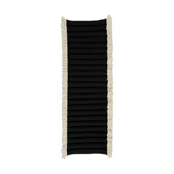 Garden Glory cuscino con frange - Nero, frangia offwhite, 38x120 cm - Garden Glory