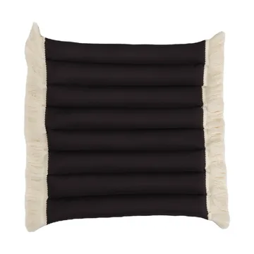 Garden Glory cuscino con frange - Nero, frangia offwhite, 38x40 cm - Garden Glory