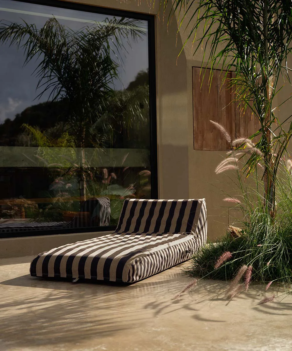 Garden Glory lettino galleggiante, Nero-beige, 85x168,5 cm Garden Glory