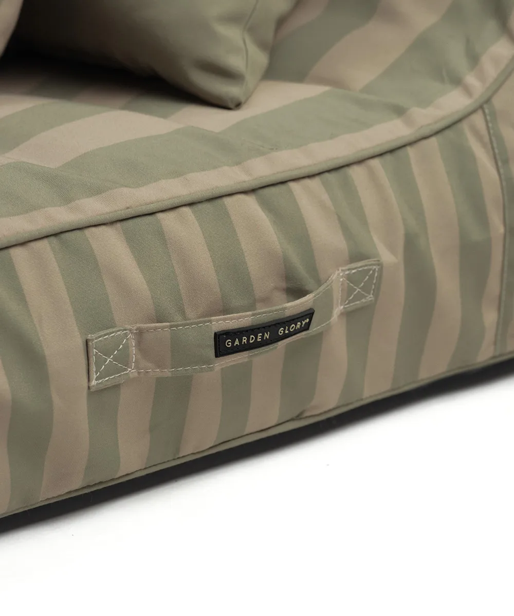 Garden Glory lettino galleggiante, Verde eucalipto-beige, 85x168,5 cm Garden Glory