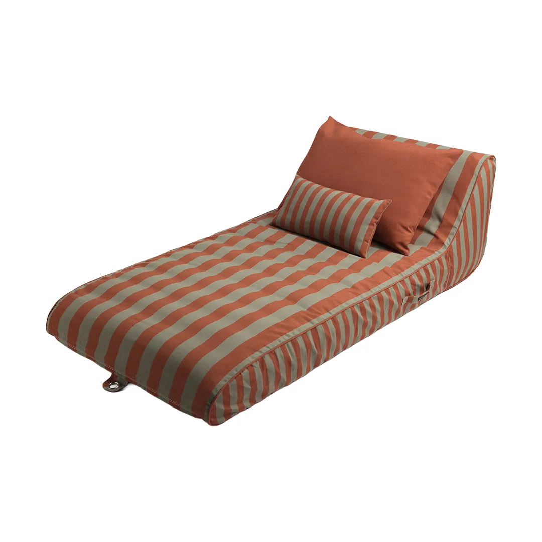 Garden Glory lettino galleggiante, Verde eucalipto-terracotta, 85x168,5 cm Garden Glory