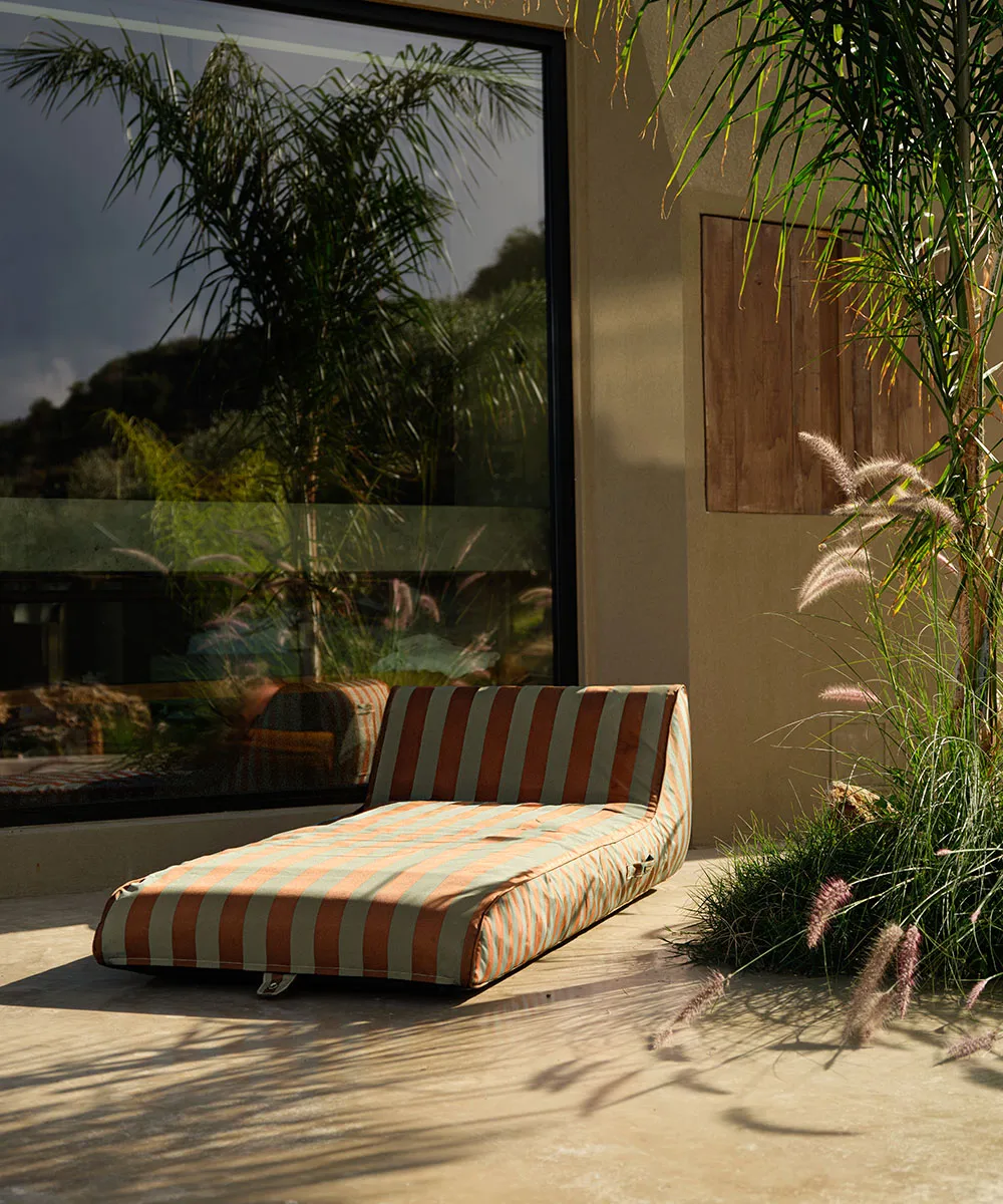 Garden Glory lettino galleggiante, Verde eucalipto-terracotta, 85x168,5 cm Garden Glory