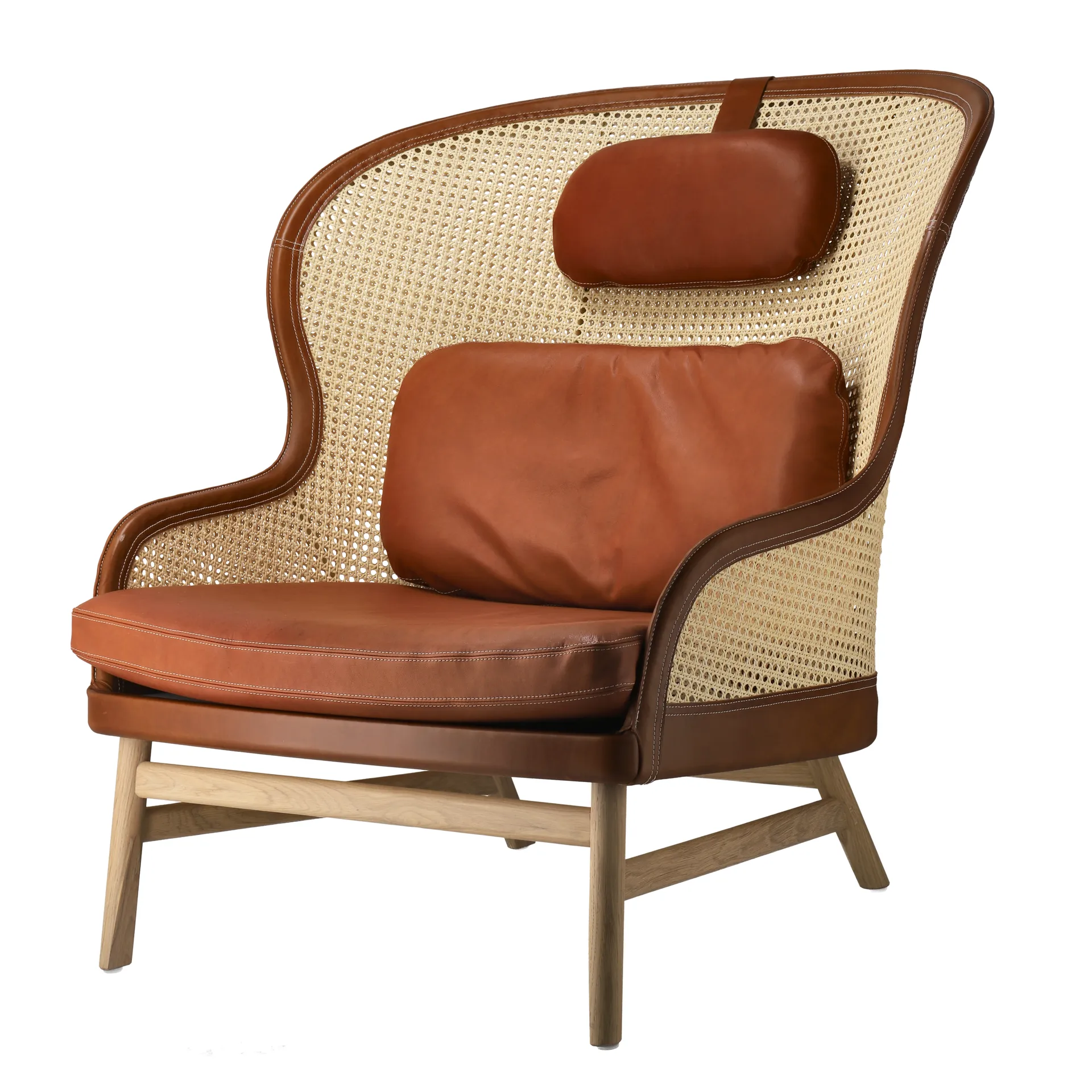 Poltrona Dandy, Rovere naturale-pelle di Tärnsjö cognac Gärsnäs