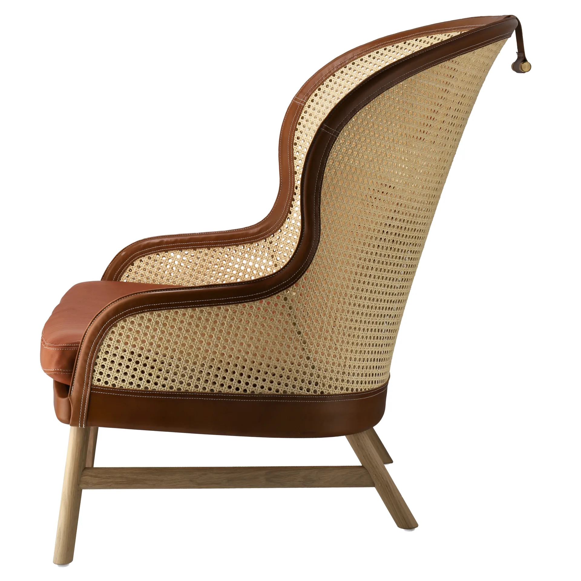 Poltrona Dandy, Rovere naturale-pelle di Tärnsjö cognac Gärsnäs