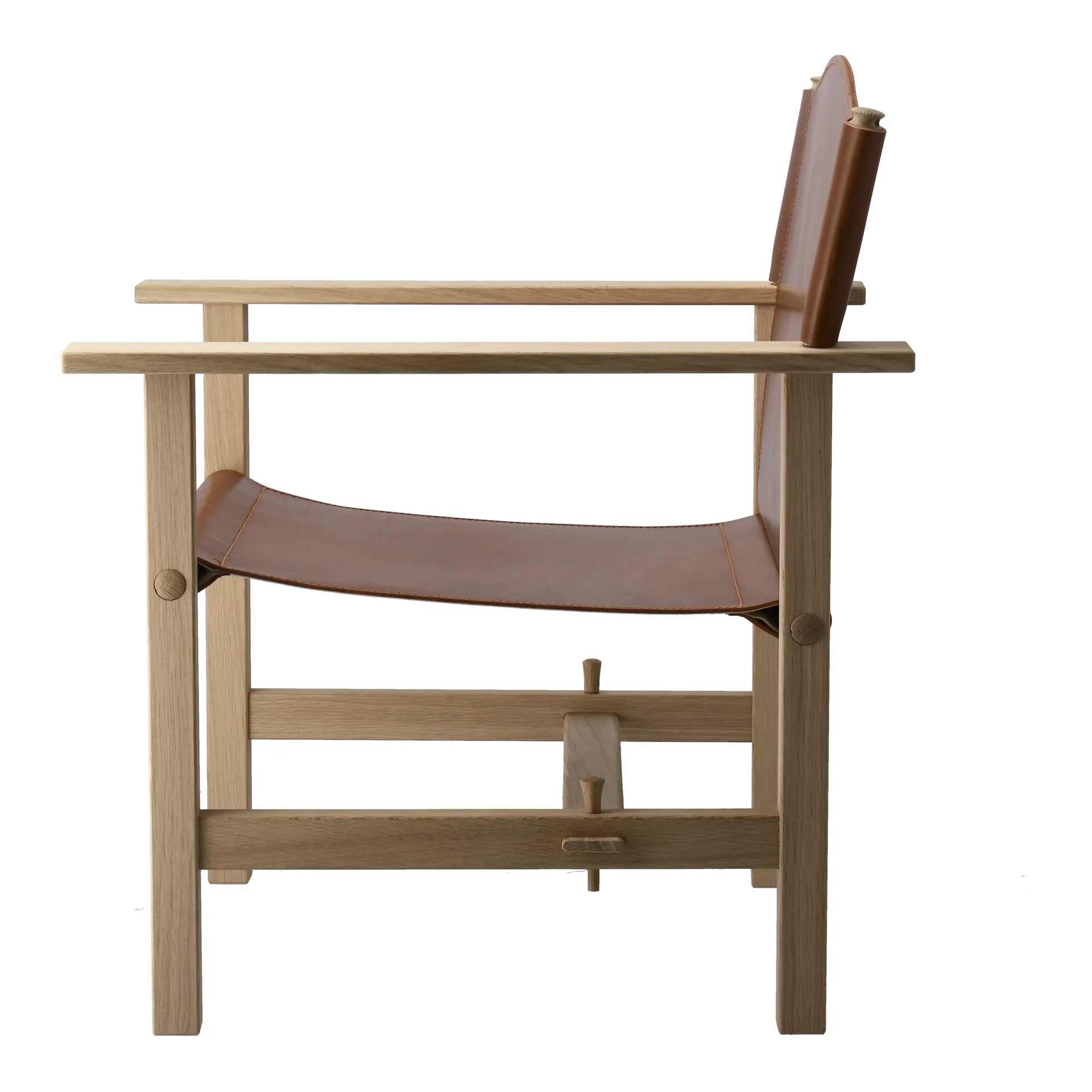 Poltrona Ferdinand, Rovere non trattato - pelle di Tärnsjö cognac Gärsnäs