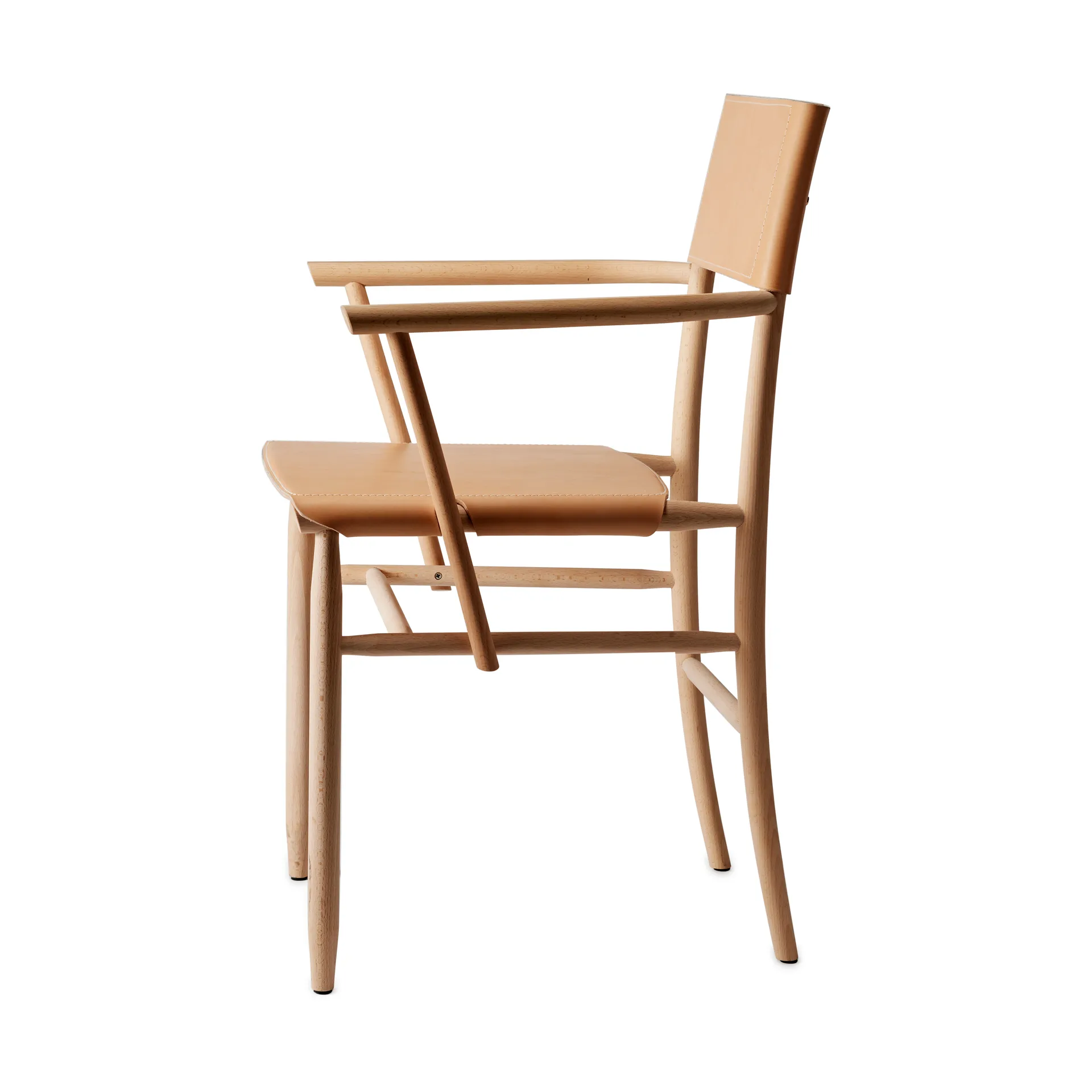 Sedia con braccioli Madonna, Faggio-naturale-pelle Tärnsjö naturale Gärsnäs