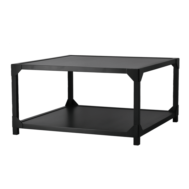 Tavolino 75x75 cm Bleck in compensato - Faggio-vernice nera - Gärsnäs