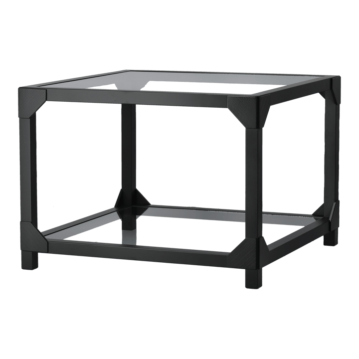 Tavolino Bleck 55x55 cm vetro - Faggio-vernice nera - Gärsnäs