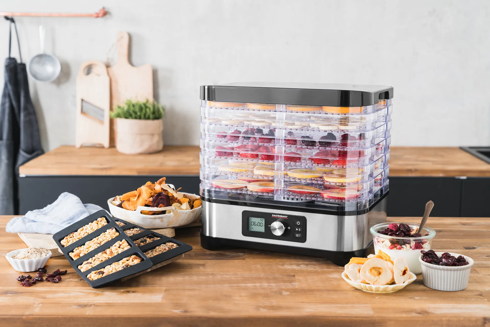 Essiccatore naturale per funghi Gastroback Design 46600, Argento Gastroback