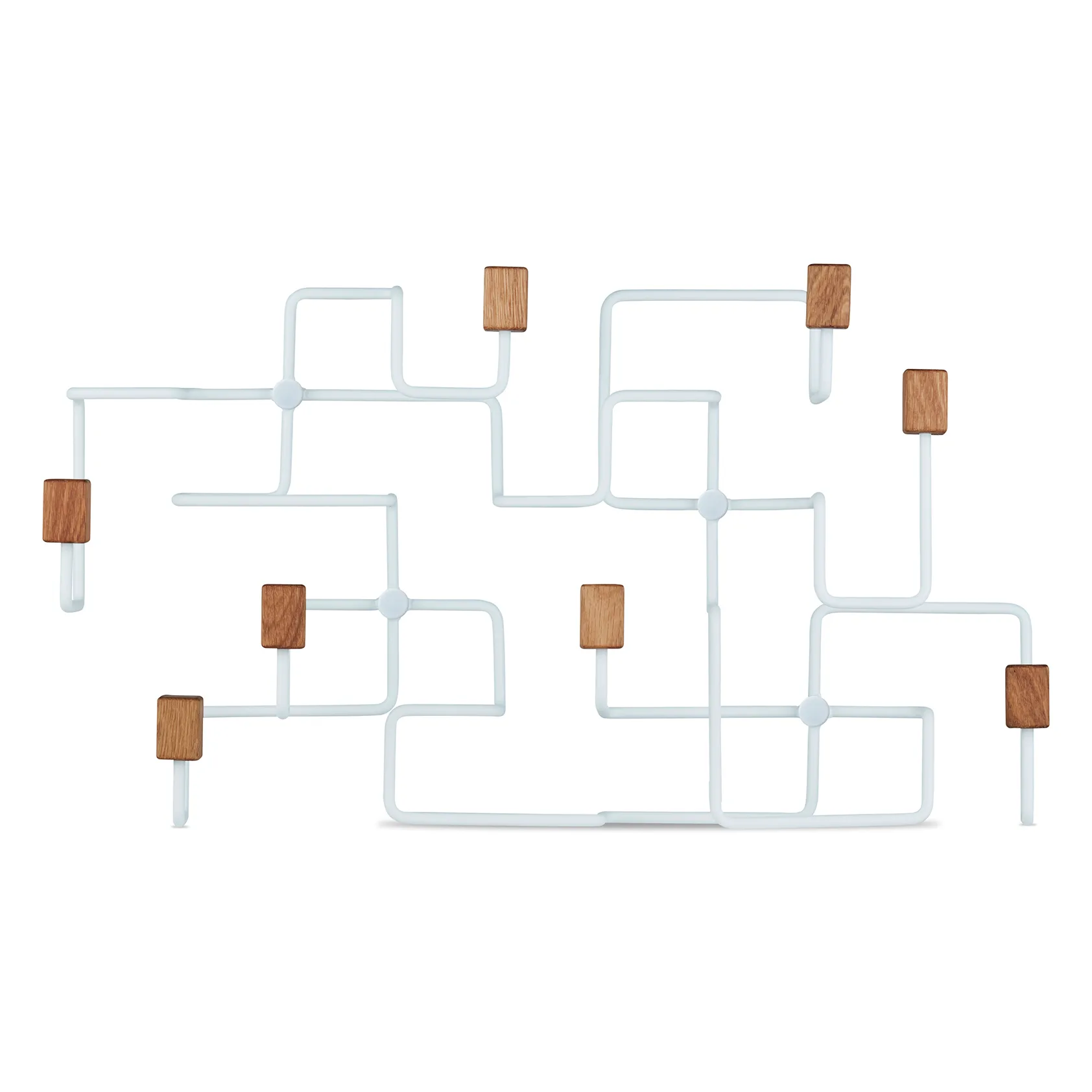 Appendiabiti Underground, bianco - rovere Gejst