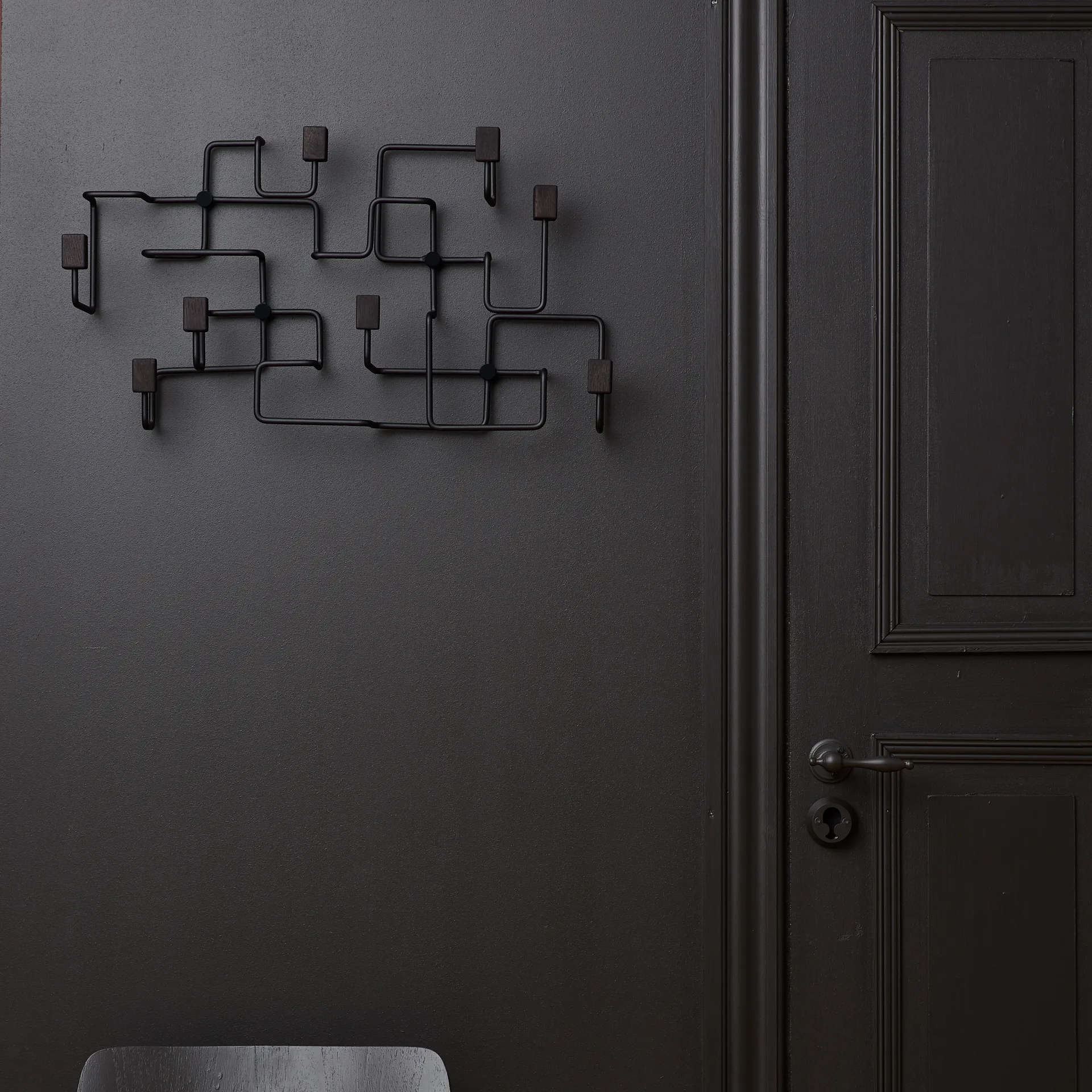 Appendiabiti Underground, Nero, rovere tinto nero Gejst