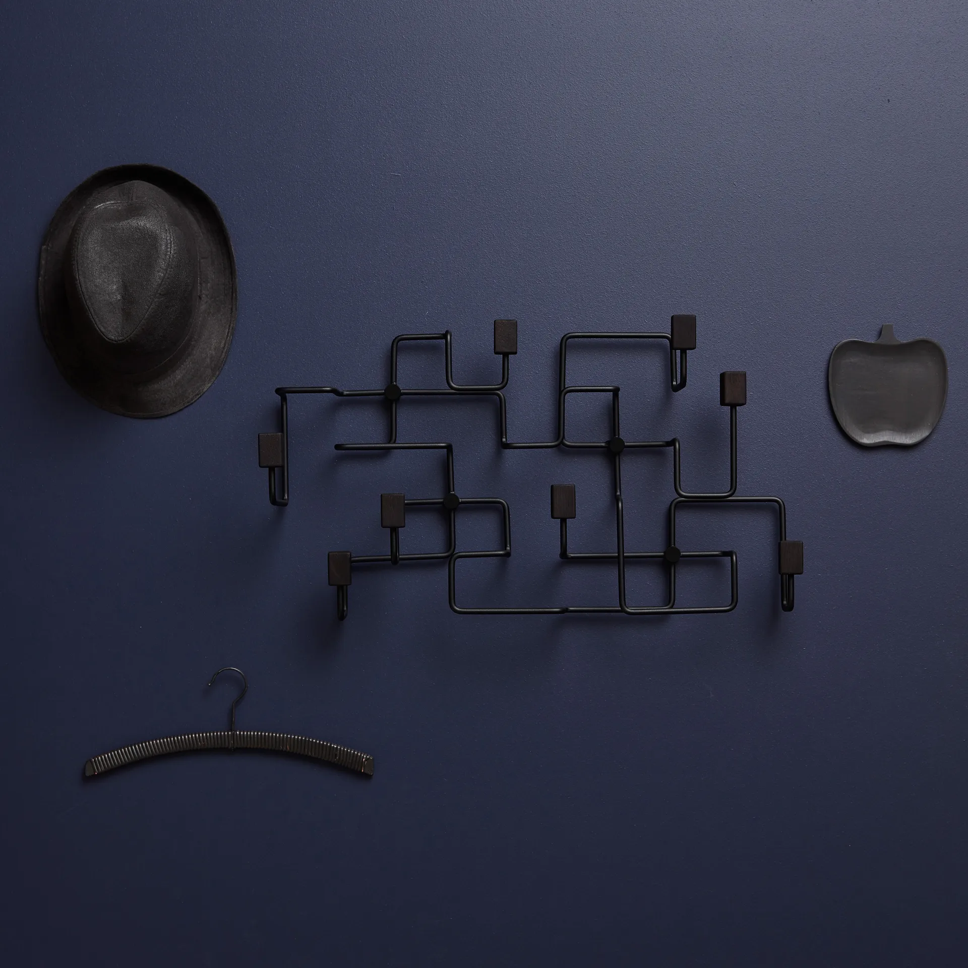 Appendiabiti Underground, Nero, rovere tinto nero Gejst