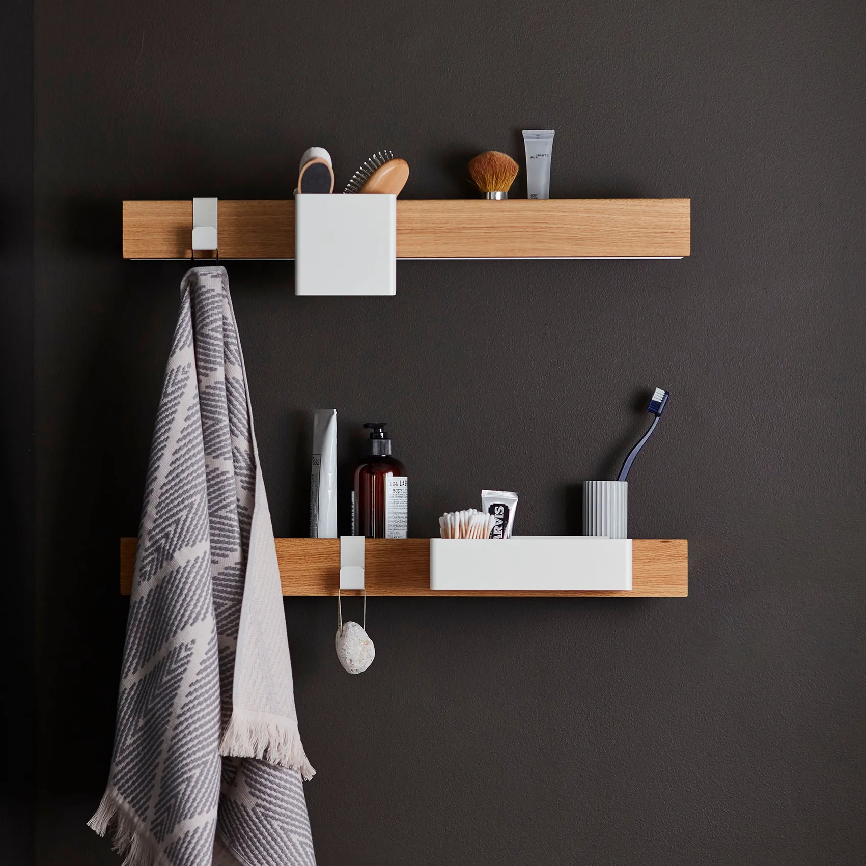 Binario magnetico Flex Rail 60 cm, rovere-bianco  Gejst